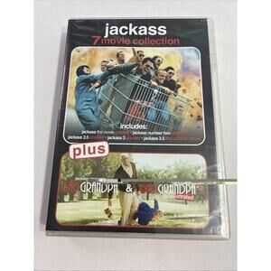 Jackass 7-Movie Collection (DVD, Unrated) + Bad Grandpa & 0.5 – Tested